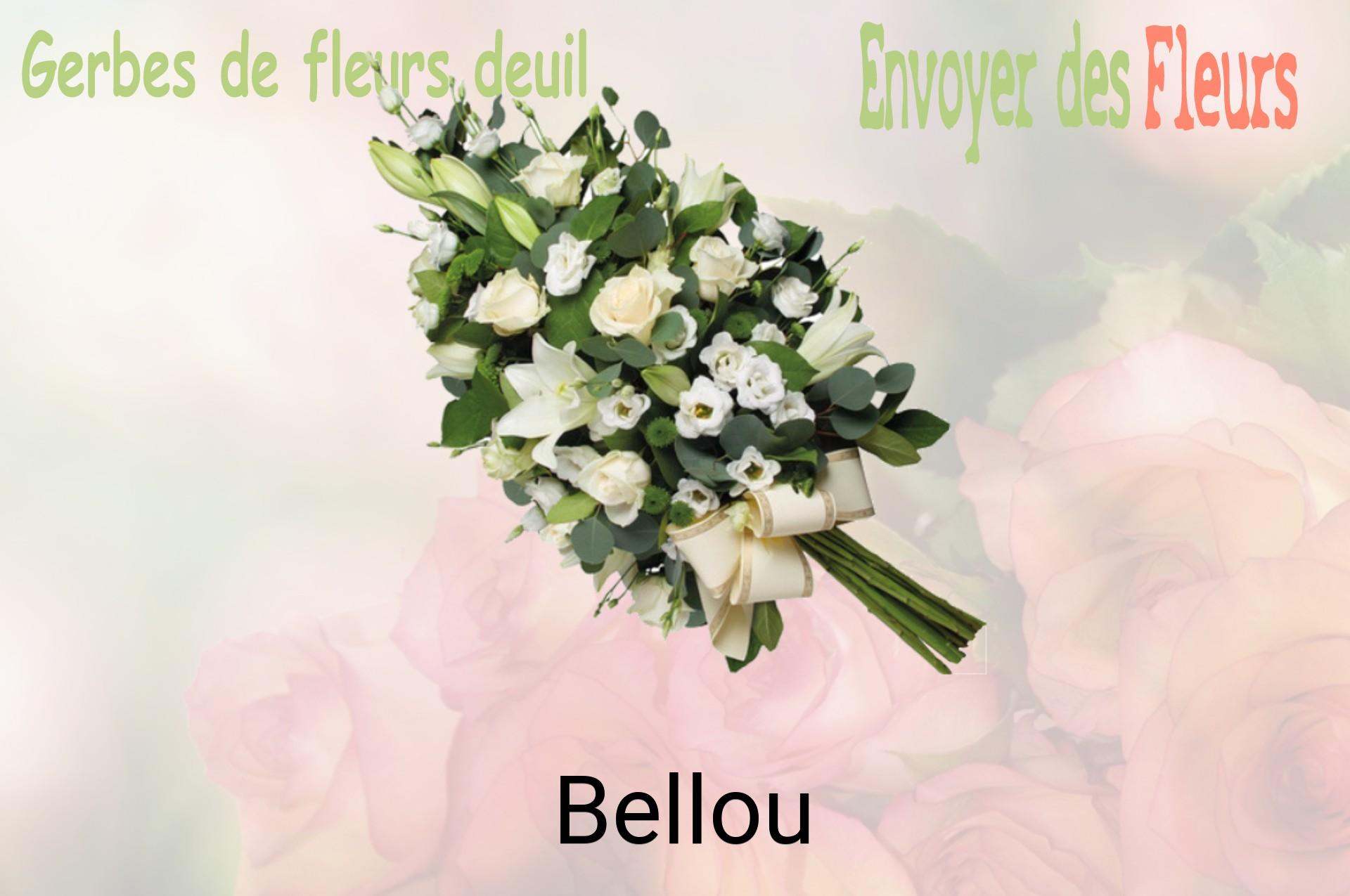 Gerbe de fleurs de deuil livrée à Bellou